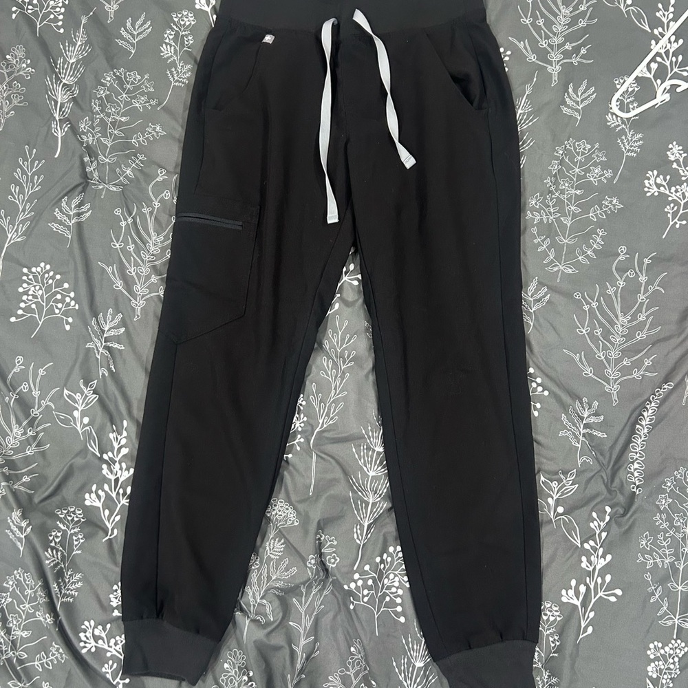 Figs Black Technical Jogger Pants
